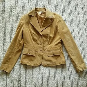 Beige/Tan 100% Genuine Leather Moto Jacket NWOT